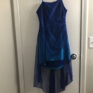 Blue sparkly prom dress